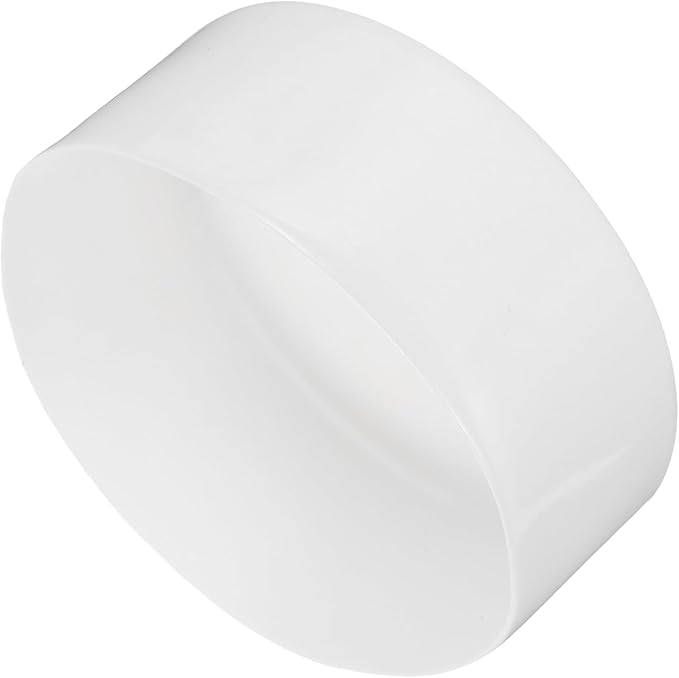 uxcell 4pcs Rubber End Caps 125mm (4 15/16 Inch) ID x 80mm(3 1/8 Inch) H Vinyl Round End Cap Cover Screw Thread Protectors White