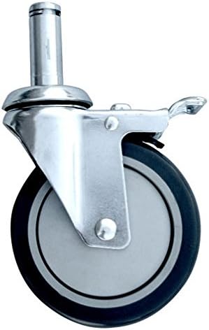 Omega 2 Tier Heavy Duty Rolling Utility Carts with Wheels and Handle Bar, NSF Certified 1200LBS, Commercial Serving Storage Cart for Warehouse Garage Kitchen, 21" Deep x 24" Wide x 39" High, Silver