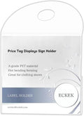 10 Pack Label Holder Price Tag Displays Sign Holder Data Card Holder Ads Display Stand for Retail Store Clothing Price Tag (L 100*100*55mm/3.94*3.94*2.17inches)
