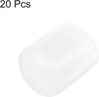 uxcell 20pcs Rubber End Caps Protective Caps 28mm(1.1 Inch) ID Vinyl PVC Round Tube Bolt Cap Cover Screw Thread Protectors, Clear