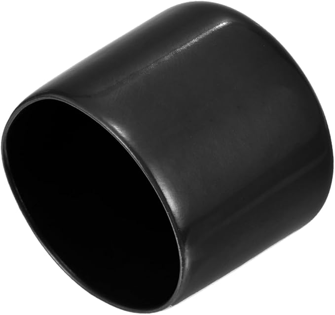 uxcell 4pcs Rubber End Caps 1 7/16"(36mm) ID Vinyl Round End Cap Cover Screw Thread Protectors Black, 30mm Height
