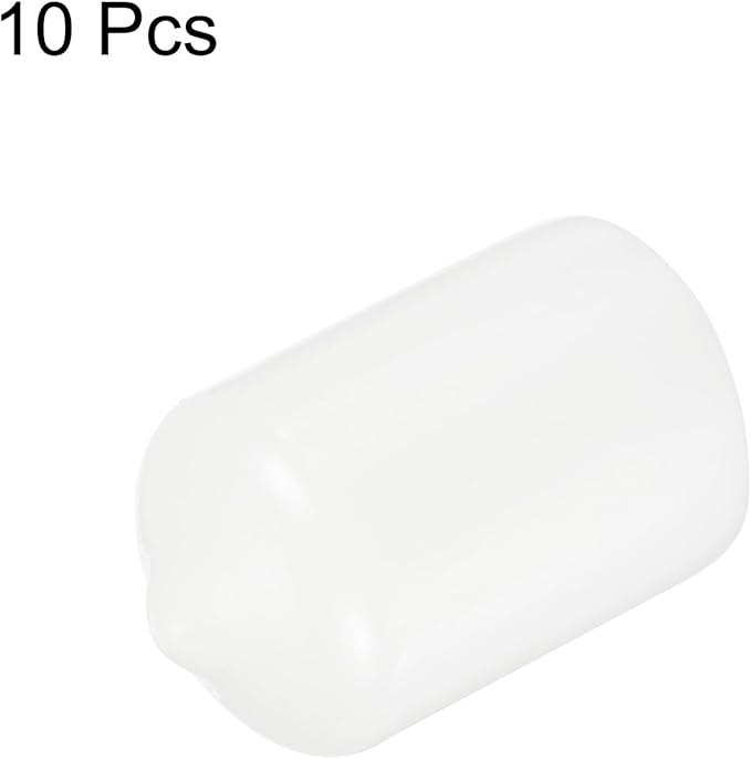 uxcell 10pcs Rubber End Caps 14.5mm ID Vinyl Round End Cap Cover Screw Thread Protectors White