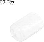 uxcell 20pcs Rubber End Caps Protective Caps 14mm ID Vinyl PVC Round Tube Bolt Cap Cover Screw Thread Protectors, Clear
