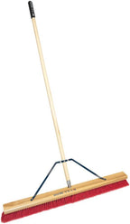 2 Pack Bundle - 24" Everyday Sweep Indoor/Outdoor Push Broom with 60" Handle. Ideal for Garages & Shops. Durable American Made Steel Brackets-All Stainless Steel Hardware. No Plastic. 100% USA Made.
