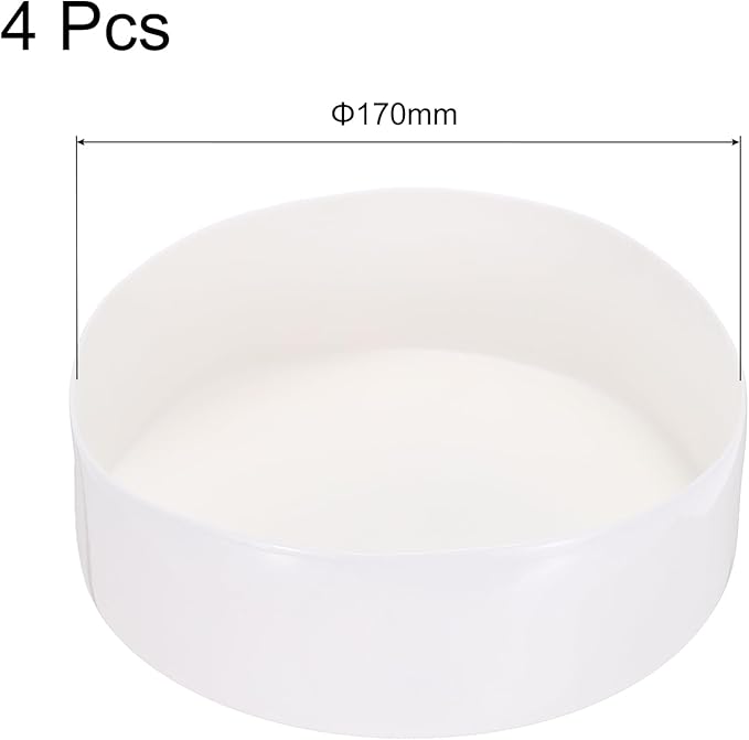 uxcell 4pcs Rubber End Caps 170mm(6.7 Inch) ID Vinyl Round End Cap Cover Screw Thread Protectors White, 50mm Height