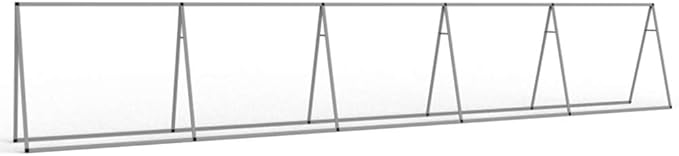 Vispronet Horizontal A-Frame Banner Stand – 3ft x 17.5ft Aluminum Outdoor Banner Stand, Portable Banner Display Stand for Promotional & Sporting Events, Sideline Banner Frames, Frame Only