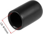 uxcell 20pcs Rubber End Caps 10mm ID Vinyl Round Tube Bolt Cap Cover Thread Protectors Black