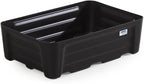 Denios Spill Containment Tray- 7.9 Gallon Spill Tray Capacity - Without Grate- 23.3""X15.8""X7.1 in (Small), Black