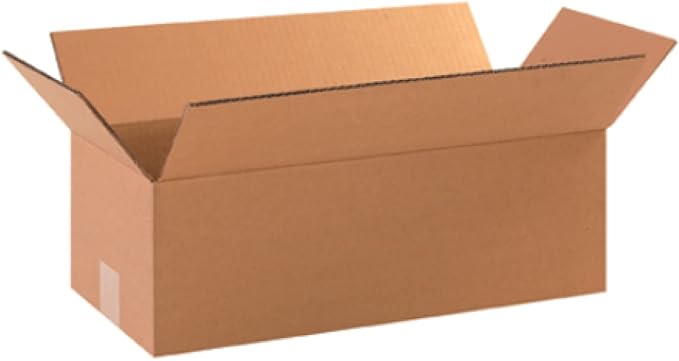 Secure Seal - 50 Pack of 18x8x6” Corrugated Cardboard Packing Shipping Mailing Moving Carton Boxes Cube