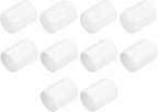 uxcell 10pcs Rubber End Caps 18mm ID Vinyl Round End Cap Cover Screw Thread Protectors White