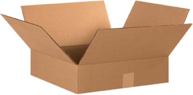 Secure Seal - 15x15x4 Pack of 100 Corrugated Cardboard Packing Shipping Mailing Moving Carton Boxes