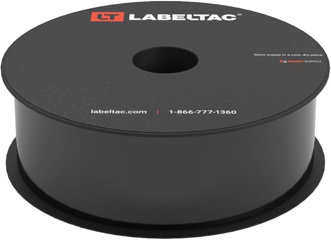 LabelTac 4 and Pro Model Indoor/Outdoor Rack Label Supply 1.5" x 150' Black