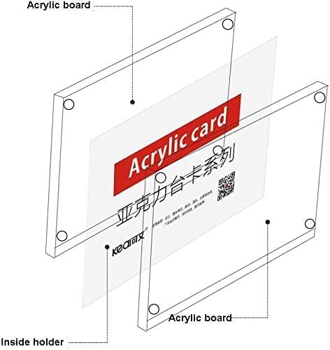 5 Pack Acrylic Label Holder Price Tag Displays Sign Holder with 3M Tape Adhesive Wall Mount Sign Stand (Transparent 90*60mm/3.54*2.36 inches)