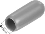 uxcell 20pcs Rubber End Caps Protective Caps 4.5mm ID Vinyl PVC Round Tube Bolt Cap Cover Screw Thread Protectors, Light Grey