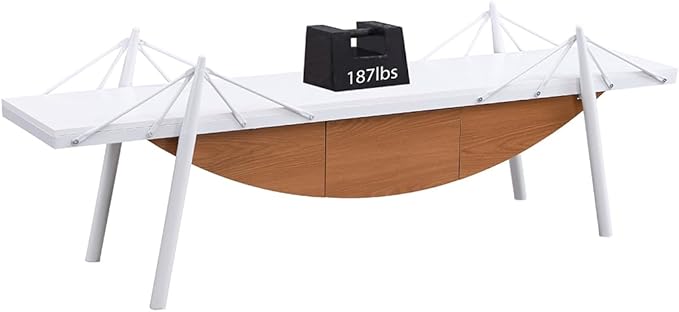 1 Tier Boat-Shaped Bookshelf, Stylish Bookcase with Drawer 70.9" Long Bookshelves for Storage Display Decor Easy Assembly Bookcase Furniture for Bedroom, Living Room and Home Office