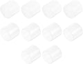 uxcell 10pcs Rubber End Caps 31mm ID Vinyl Round End Cap Cover Screw Thread Protector Clear
