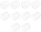 uxcell 10pcs Rubber End Caps 31mm ID Vinyl Round End Cap Cover Screw Thread Protector Clear