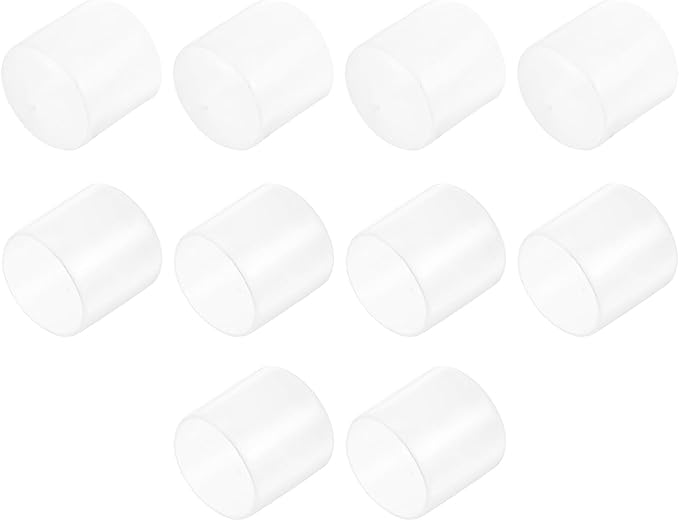 uxcell 10pcs Rubber End Caps 31mm ID Vinyl Round End Cap Cover Screw Thread Protector Clear