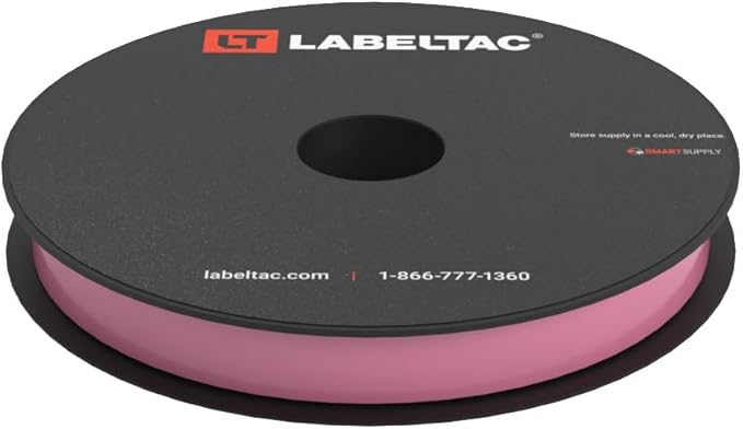 LabelTac 4 and Pro Model Indoor/Outdoor Rack Label Supply 0.5" x 150' Pink