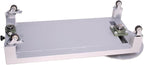 Manual Table Stretch Film Dispenser Wrapping Pallet Machine, Heavy Duty Film Dispenser Wrap Bench for 12-27.5" Rolls Film, with Rolling Wheel & Brake Knob and Sunken Storage Tray