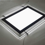 Real Estate Window Hanging Acrylic Photo Frame Advertising Display Office Led Store Sign Holders(Vertical,3pcs A4 a row)