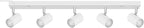 Plug in Track Lighting, LED Track Light Kit, White 5-Light Large Track Lights for Kitchen, 15 FT Cord,5 Way Ceiling Spotlight, Rotatable Wall Mount Light Head for Bedroom Hallway Living Room