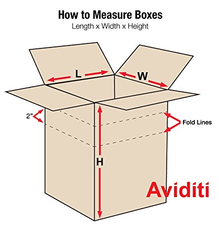 Aviditi Adjustable-Height Box, 15" L x 12" W x 12" H Multi-Depth Corrugated Carton, Kraft, Cuts Down to 10", 8", 6" Height Size, for Shipping, Packing and Moving, Save on Shipping Costs (Pack of 25)