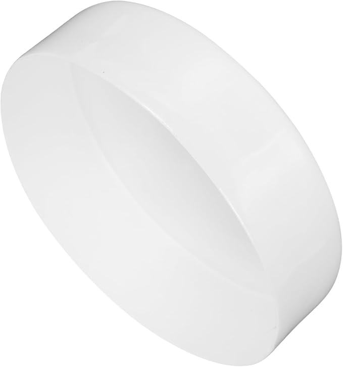 uxcell 4pcs Rubber End Caps 7 1/16"(180mm) ID Vinyl Round End Cap Cover Screw Thread Protectors White, 50mm Height