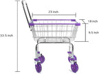 U HANDDLE Grocery & Laundry CART 1.5 Bushel (Gunpowder Metal) Red, Blue Trim (Red)