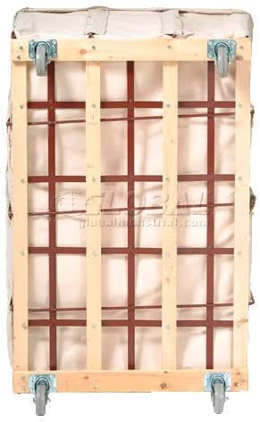 Global Industrial Canvas Basket Bulk Truck, 16 Bushel, 40" L x 28-1/4"W x 30-1/2"H