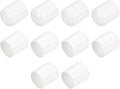 uxcell 10pcs Rubber End Caps 17mm ID Vinyl Round End Cap Cover Screw Thread Protectors White