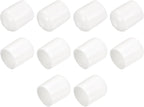 uxcell 10pcs Rubber End Caps 17mm ID Vinyl Round End Cap Cover Screw Thread Protectors White