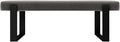 VANT Upholstered Bed Bench - Velvet Gothic Grey - Matte Black - Contemporary Modern, Bedroom Bench Seat, Hallway, or Entryway