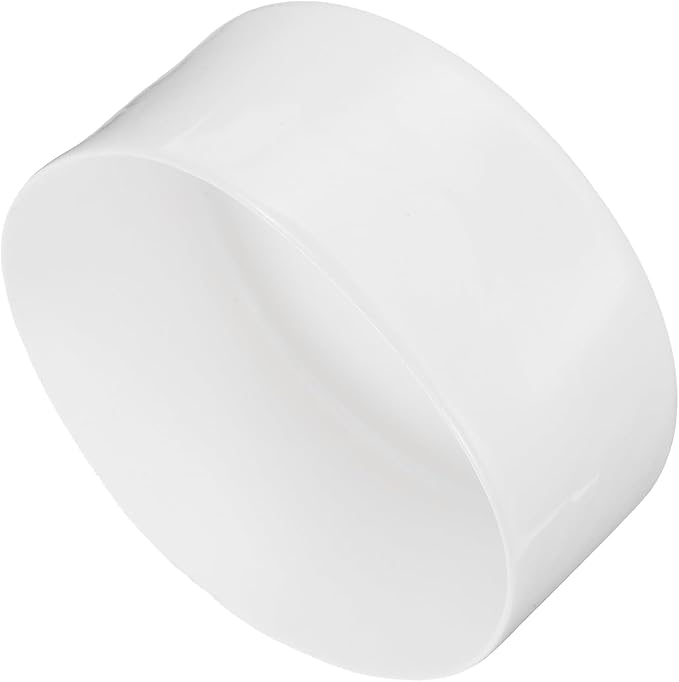 uxcell 4pcs Rubber End Caps 110mm (4 5/16 Inch) ID x 80mm(3 1/8 Inch) H Vinyl Round End Cap Cover Screw Thread Protectors White