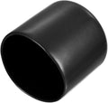 uxcell 4pcs Rubber End Caps 1 1/4"(31mm) ID Vinyl Round End Cap Cover Screw Thread Protectors Black, 30mm Height