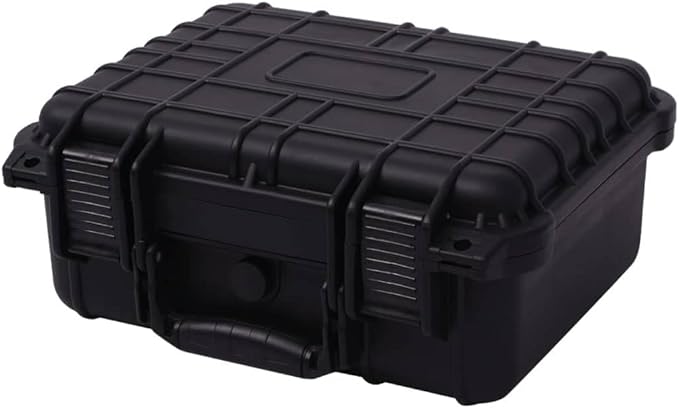 PP Portable Flight Case, Lockable Tool Box for Transportation Travelling, Protective Equipment Case, 13.8"x11.6"x5.9", -287