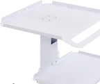 Computer Cart Mobile Standing Workstation with Power Strip, Salon Spa Beauty Machine Trolley Stand, Adjustable Height Computer Cart with 4 Wheels for Placing Computers, Mainframes