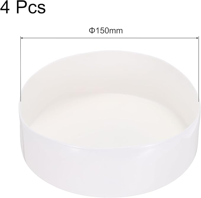 uxcell 4pcs Rubber End Caps 150mm(6 Inch) ID Vinyl Round End Cap Cover Screw Thread Protectors White, 50mm Height