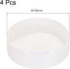 uxcell 4pcs Rubber End Caps 150mm(6 Inch) ID Vinyl Round End Cap Cover Screw Thread Protectors White, 50mm Height