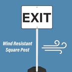 Plasticade Roll-A-Post Portable Sign Post with 60" Power Post Plastic Signpost, Designed for Schools, Sidewalks or Parking Lots, Durable and Resistant to Weathering, Yellow Base with Black Post