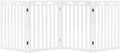 unipaws 29.5'H Free Standing Tall Wooden White Dog Cat Gate, Foldable Pet Fence for Doorway, Stairs, Indoor Use