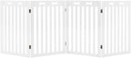 unipaws 29.5'H Free Standing Tall Wooden White Dog Cat Gate, Foldable Pet Fence for Doorway, Stairs, Indoor Use