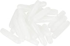 uxcell 20pcs Rubber End Caps 1.8mm ID Vinyl Round Tube Bolt Cap Cover Thread Protectors White