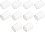 uxcell 10pcs Rubber End Caps 20mm ID Vinyl Round End Cap Cover Screw Thread Protectors White