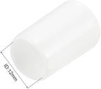 uxcell 10pcs Rubber End Caps 12mm ID Vinyl Round End Cap Cover Screw Thread Protectors White