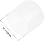 uxcell 4pcs Rubber End Caps 100mm(4 Inch) ID Vinyl Round End Cap Cover Screw Thread Protectors Clear, 50mm Height