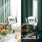 Short Blackout Curtains for Bedroom 54 Inch Length 2 Panels Set, Thermal Insulated Sun Blocking Soundproof Grommet Window Curtains with Thick Black Liner, Each 42 Inch Wide, Frosty Green