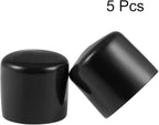 uxcell 5pcs Rubber End Caps 35mm ID Vinyl Round Tube Bolt Cap Cover Screw Thread Protectors Black