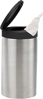 Spectrum Disinfecting Wipes Container Satin Nickel Refillable Stainless Steel Wipe Holder for Bathroom Kitchen School Classroom, Reuseable Push Button Wet Wipe Dispenser for Cleaning Countertop