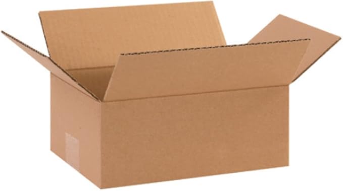 Secure Seal - 50 Pack of 10x7x4” Corrugated Cardboard Packing Shipping Mailing Moving Carton Boxes Cube